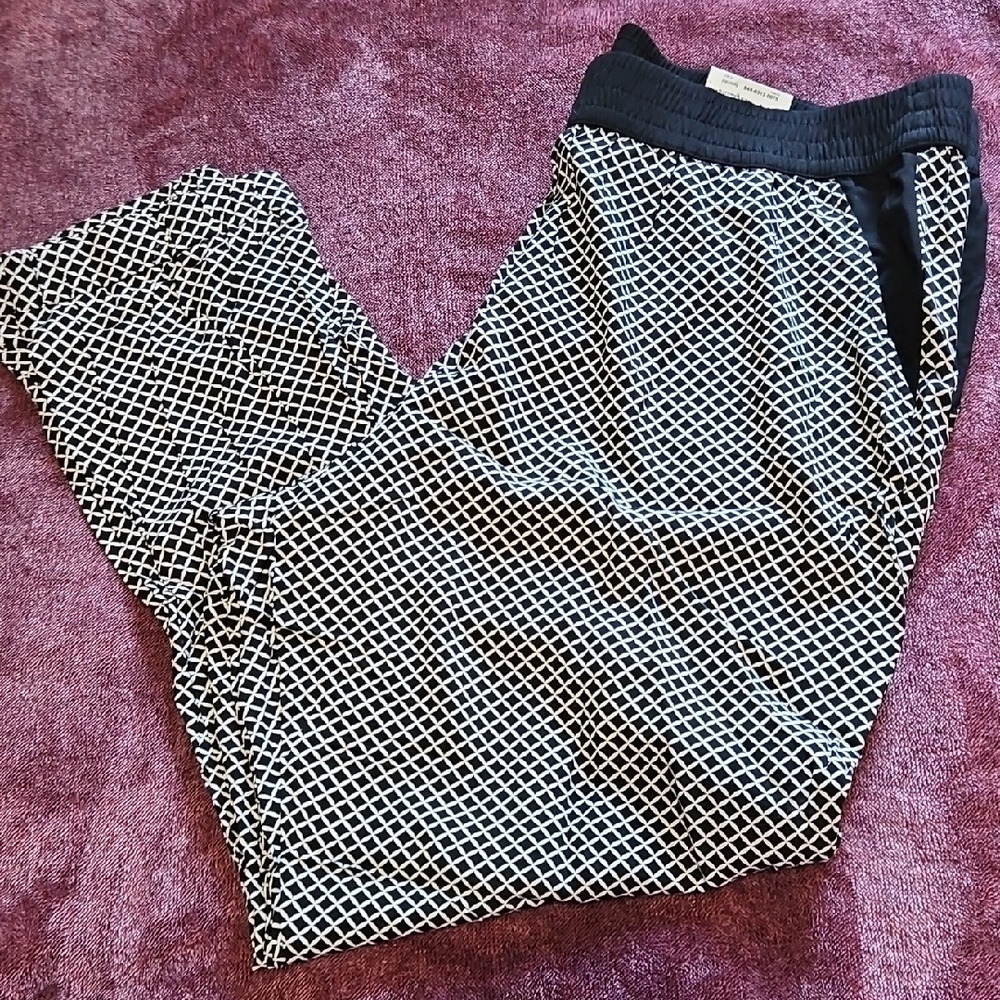 a.n.a Black and White Patterned Trousers